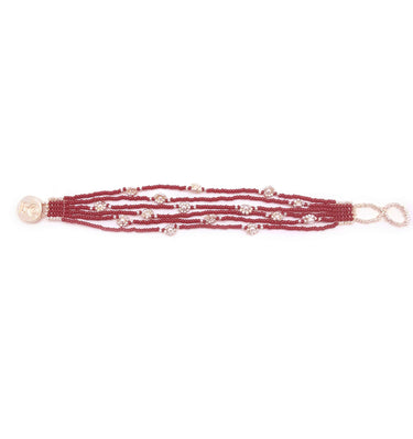 Brazalete cosecha 6 hilos plata.